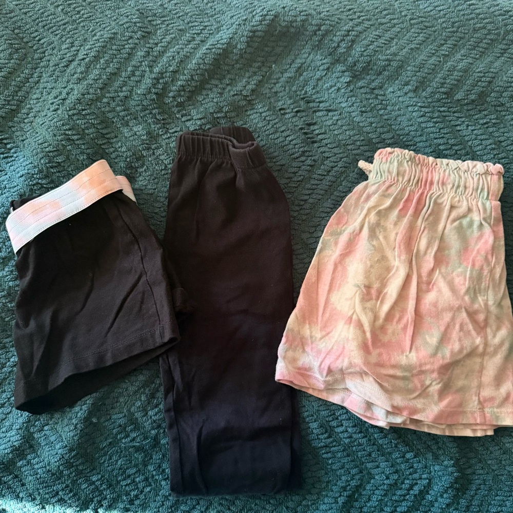 Set of 3- Cat & Jack Black and Tie-Dye Skort Set
